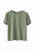 Cargar imagen en el visor de la galería, Camiseta 100% Algodon manga corta verde

