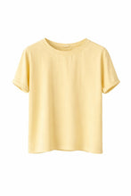 Cargar imagen en el visor de la galería, Camiseta 100% Algodon manga corta amarilla
