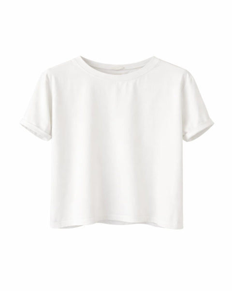 Camiseta 100% Algodon manga corta blanca