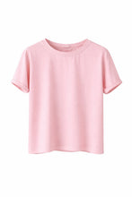 Cargar imagen en el visor de la galería, Camiseta 100% Algodon manga corta rosa
