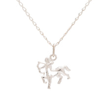Cargar imagen en el visor de la galería, Collar de Plata de Ley con colgante del signo del zodiaco de sagitario
