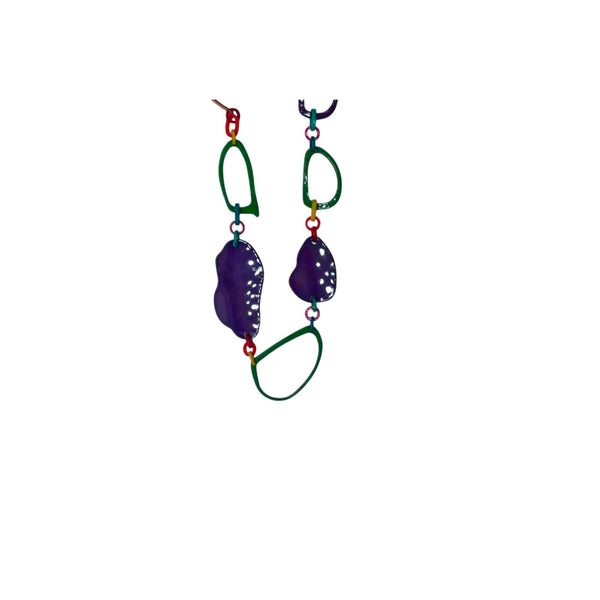 Collar resina largo multicolor