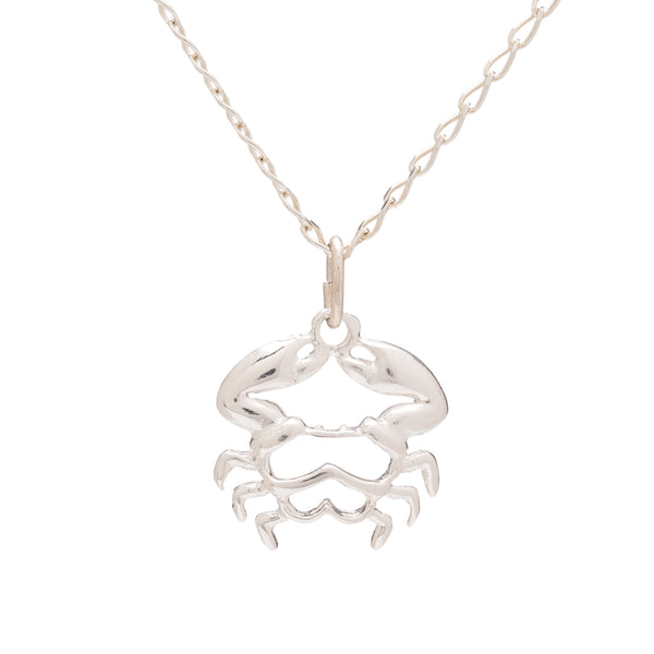 Collar de Plata de Ley con colgante del signo del zodiaco de cáncer