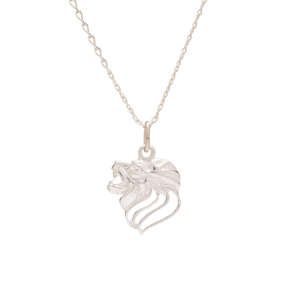 Collar de Plata de Ley con colgante del signo del zodiaco de leo