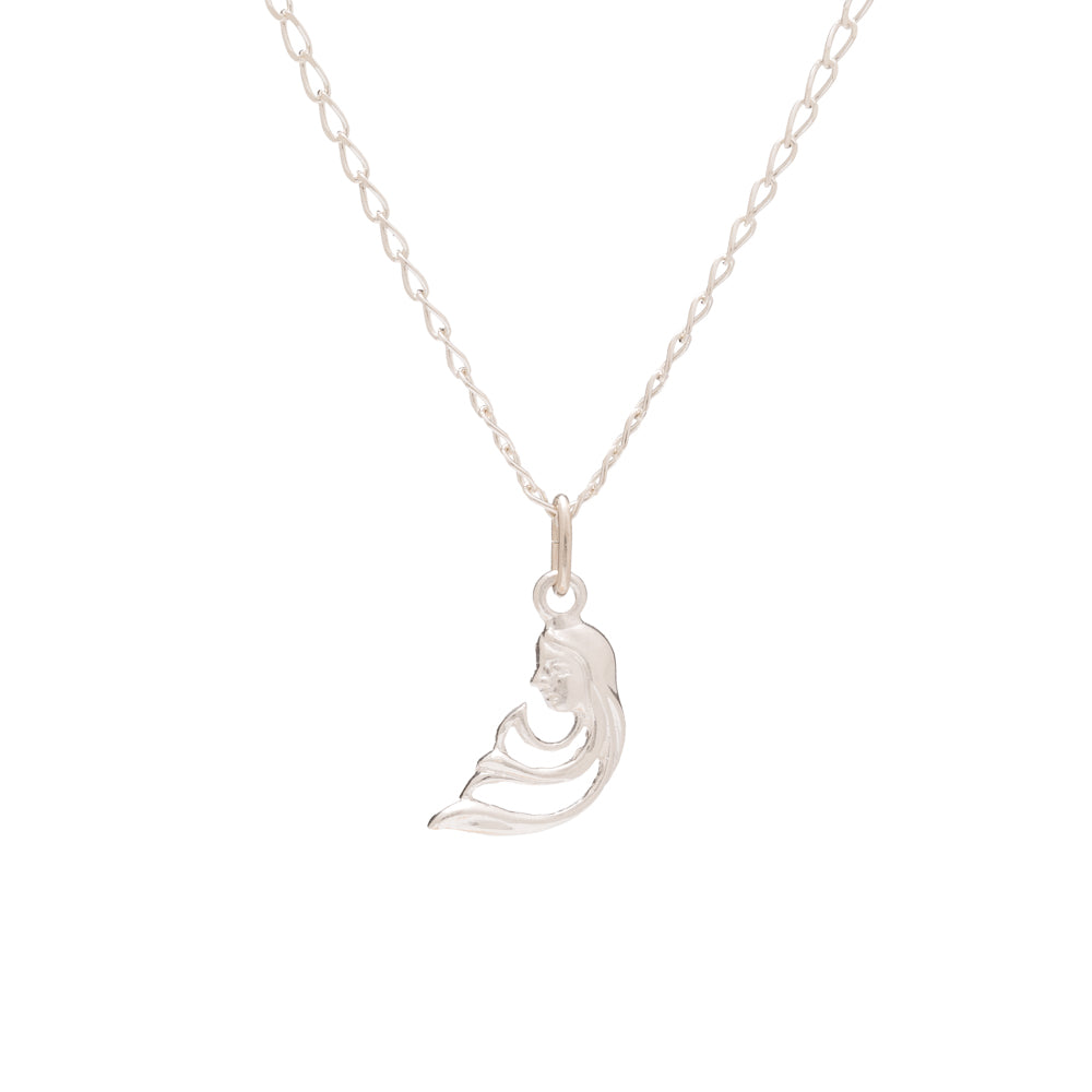 Collar de Plata de Ley con colgante del signo del zodiaco de virgo